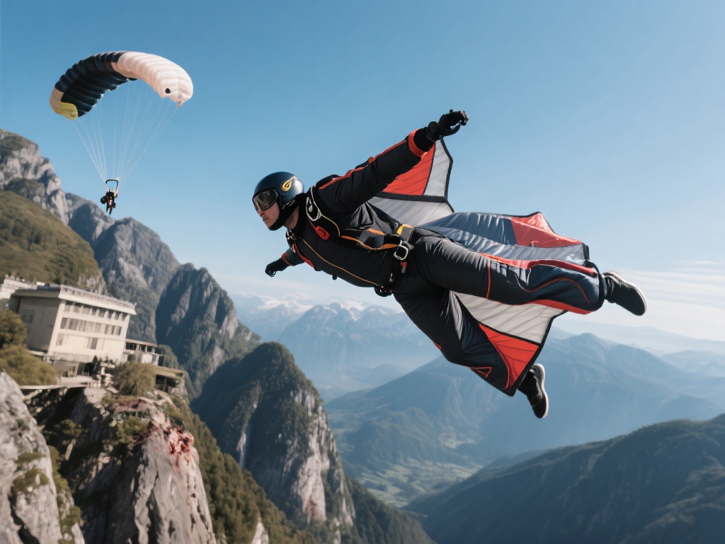 与其他跳伞运动不同，翼装飞行对速度、精准