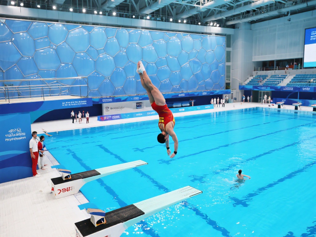 中国跳水队水立方备战奥运迎新挑战