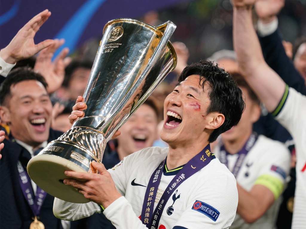 孙兴慜额头挂彩回忆捧杯时意外碰撞细节